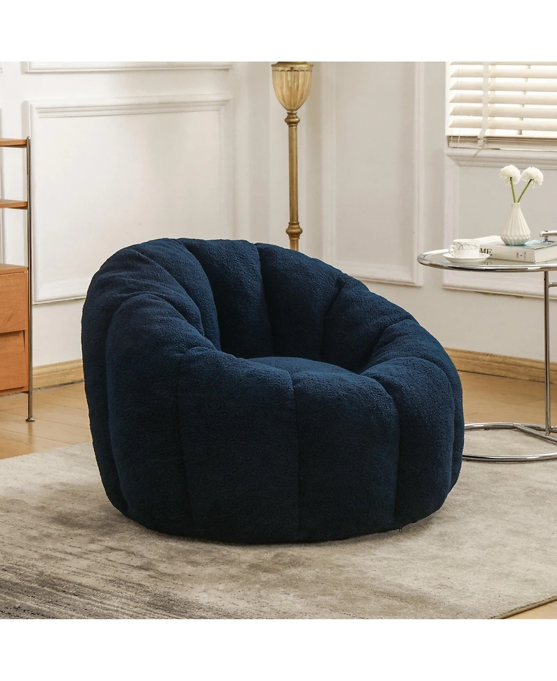 Clihome Bean Bag Sofa Chair with Armrests, High-Density Foam-Filled Lounge