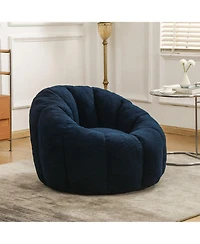 Clihome Bean Bag Sofa Chair with Armrests, High-Density Foam-Filled Lounge