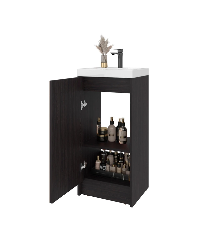 Depot E-shop Homer Floor Bathroom 32" H, One Door and Two Interior Shelve