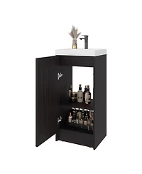 Depot E-shop Homer Floor Bathroom 32" H, One Door and Two Interior Shelve