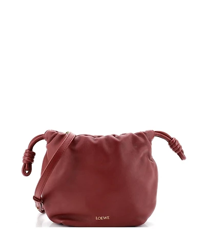 Pre-Owned Loewe Mini Flamenco Knot Chain Purse Bag Leather