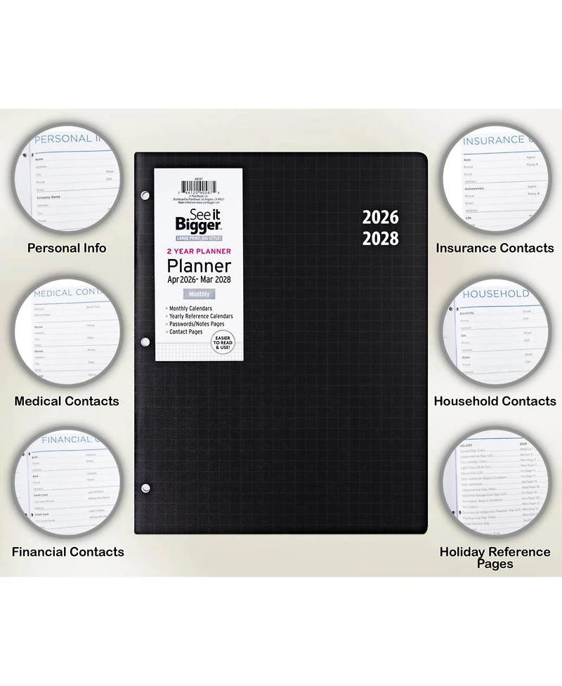 See It Bigger 2 Year Large Monthly Planner