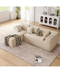 gaomon 106.7" L-Shaped Modular Sectional Sofa, 2-Piece Chenille Cloud Couch with Chaise and Deep Seat for Living Room