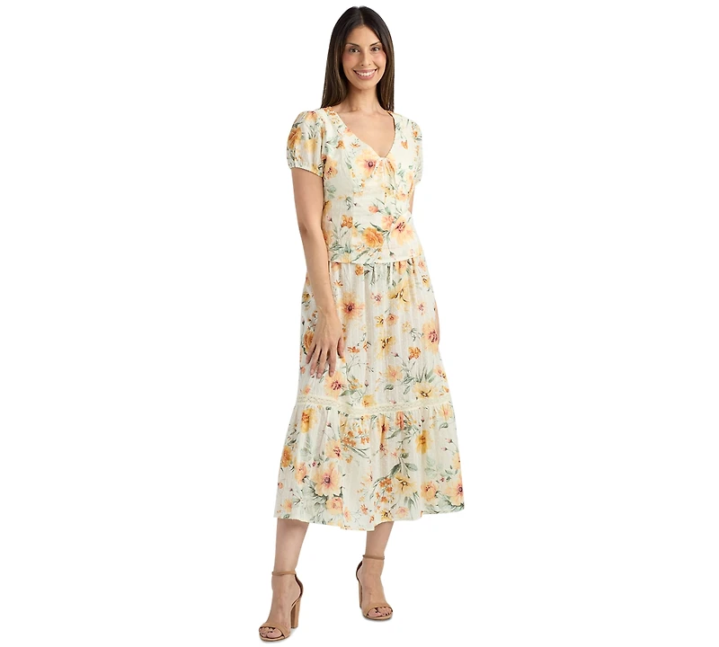 Bcx Women's Textured V-Neck Top