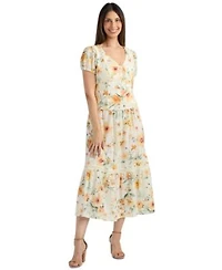 Bcx Womens Textured V Neck Top Skirt Set