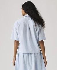Levi's Women's Novelty Harlie Short-Sleeve Cotton Cropped Shirt