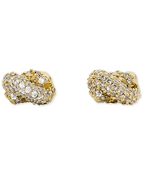 kate spade new york Gold Plated Knot Pave Stud Earrings