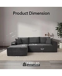 gaomon 108" Sectional Couches for Living Room