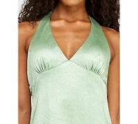 B Darlin Juniors' Sleeveless Halter Neck Mini Dress