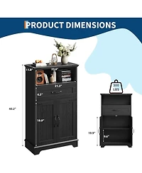 gaomon Bathroom Storage Cabinet,Farmhouse Cabinet for Kitchen, Living Room, Entryway, Set of 2