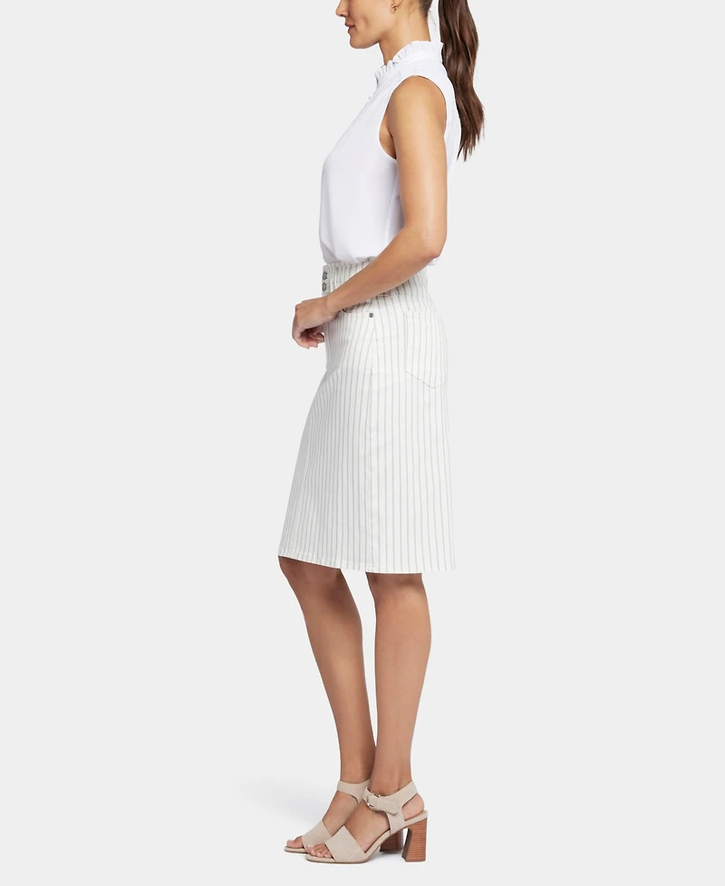 Nydj Petite High-Waist Button Closure Skirt