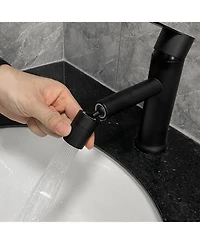 Busdays Bathroom sink faucet, single hole bathroom faucet modern single handle vanity basin faucet