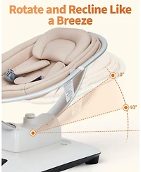 gaomon Electric Baby Swing with 5 Motion Modes, 5 Speeds, Remote Control, Seat, 5-Point Harness