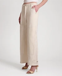 Avec Les Filles Women's Patchwork Wide Leg Jeans