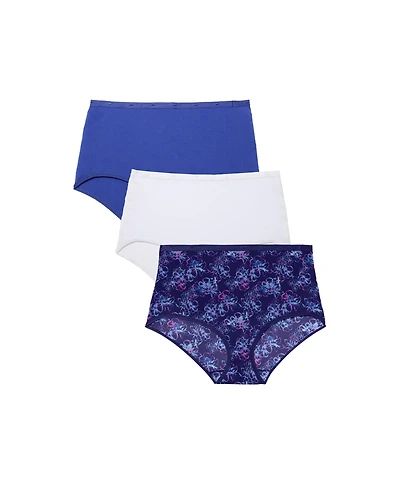Avenue Women's Full-Cut Cotton Spandex Brief 3-Pack