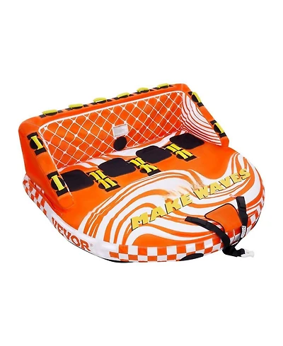 Mecale 1-4 Rider Towable Boat Tube with Nylon Cover and 22 Handles