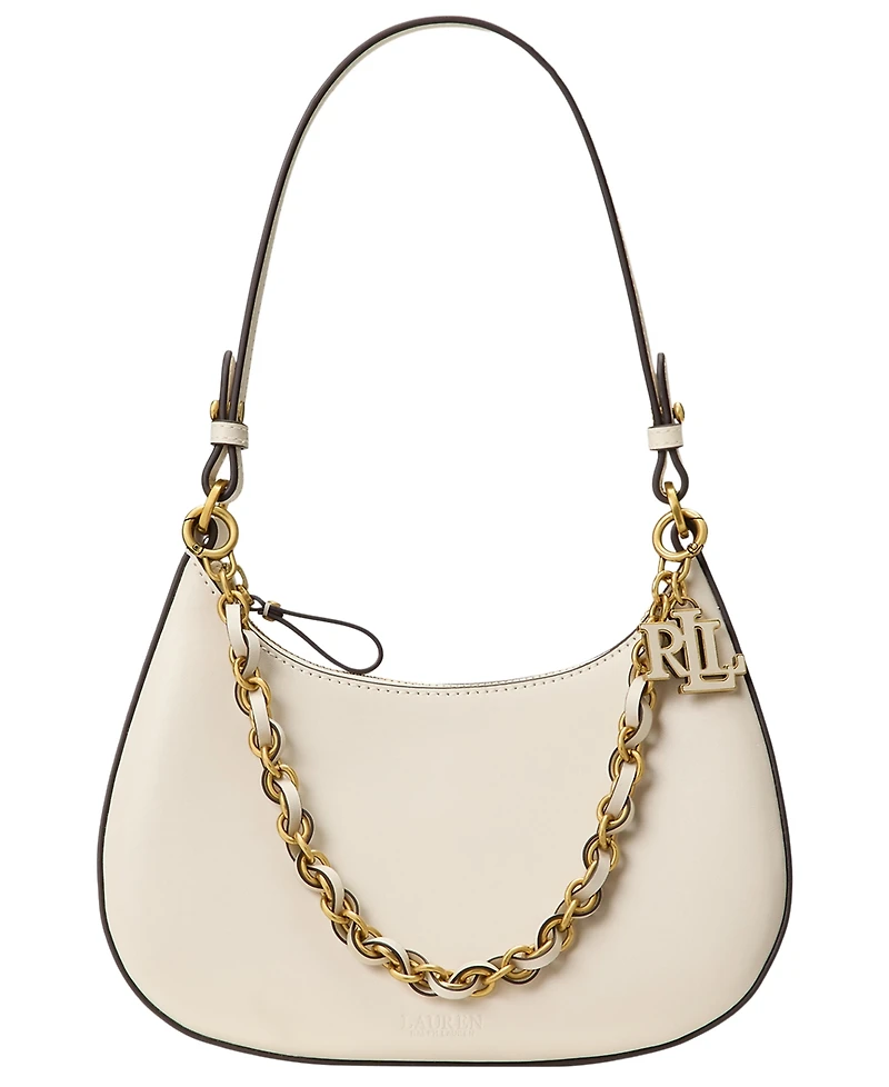 Lauren Ralph Marcy Medium Leather Shoulder Bag