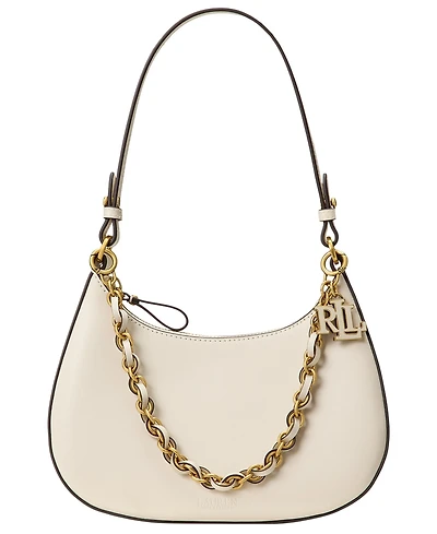 Lauren Ralph Marcy Medium Leather Shoulder Bag