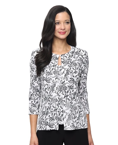 Alex Evenings Women's Glitter Knit Cami Top & Jacket, 2-Piece Set