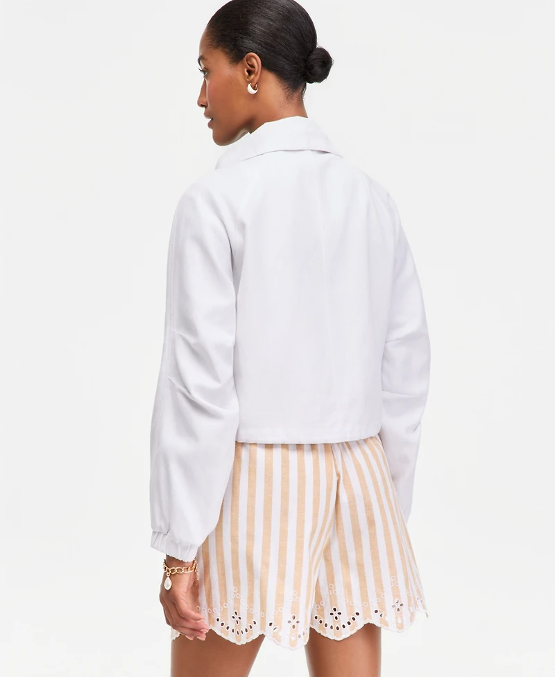 On 34th Women's Linen-Blend Utility Jacket , Macy's Exclusive