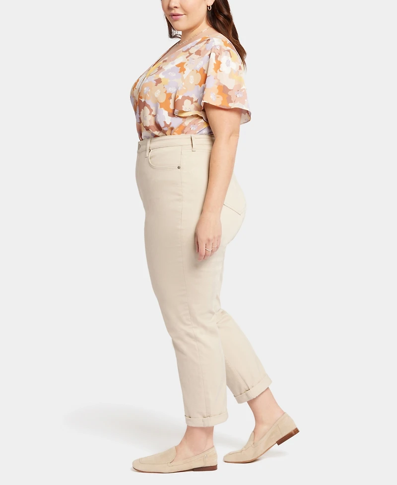 Nydj Plus Margot Girlfriend Jeans with Roll Cuffs