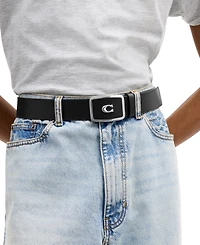 Coach Men's Signature Plaque Belt