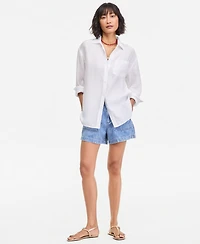On 34th Women's Gauze Relaxed Button-Down Shirt, Macy's Exclusive