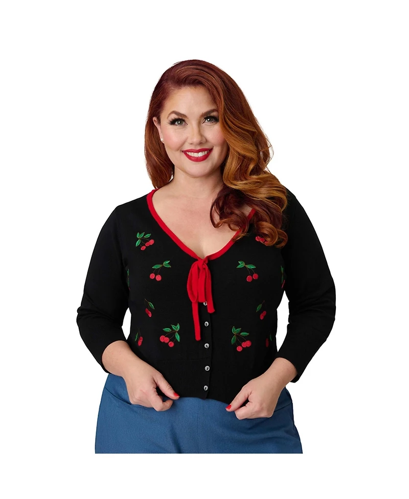 Unique Vintage Women's Crop Knit Cardigan