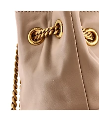 Pre-Owned Saint Laurent Mini Joe Bucket Bag Matelasse Chevron Leather