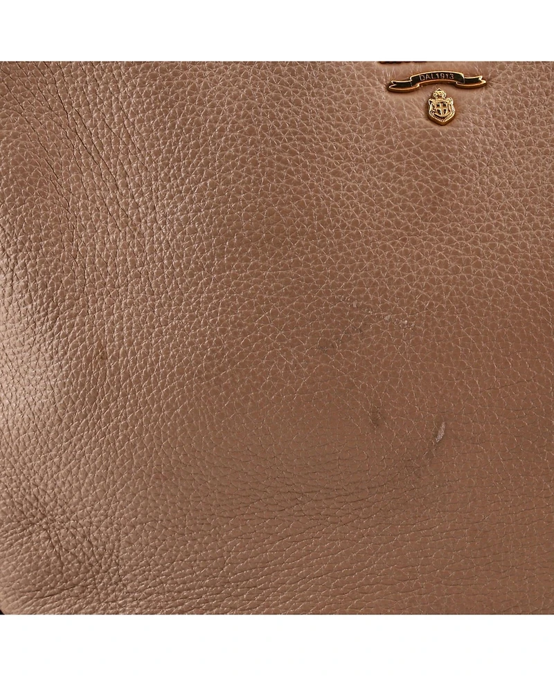 Pre-Owned Prada Medium Striped Strap Zip Hobo Vitello Daino