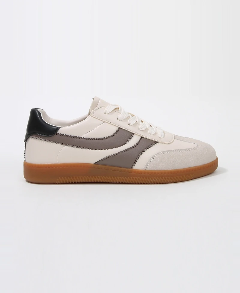 Berness Women's Lilliann Mixed Panel Lace-Up Sneakers