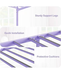 gaomon Twin Size Platform Bed,Metal Twin Bed Frame,Headboard and Footboard with Iron Heart Design,No Box Spring Needed, Easy Assembly