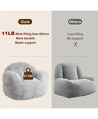 gaomon 39" Bean Bag Chair with Armrests, High-Density Foam Floor Sofa for Adults and Kids
