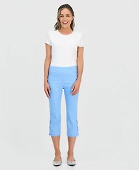 Jm Collection Petite Side-Lace-Up Capri Pants, Created for Macy's