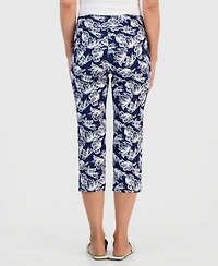 Jm Collection Petite Lush Print Rivet-Waist Capri Pants, Macy's Exclusive
