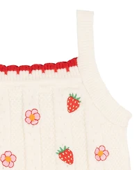 Rare Editions Baby Girls' Embroidered Tank Top and Chambray Shorts, 2-Piece Set