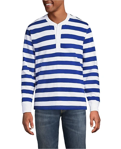 Lands' End Men's Long Sleeve Slub Henley