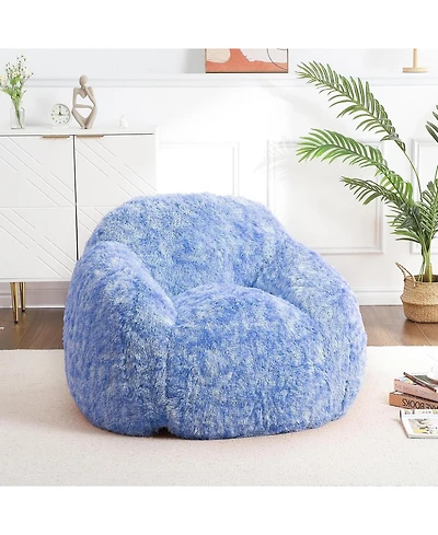 gaomon Adult Bean Bag Chair with Armrest, Faux Fur Plush