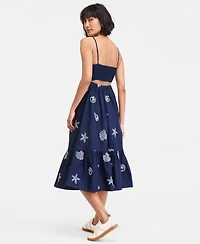 On 34th Women's Cotton Back-Cutout Tiered Midi Dress, Macy's Exclusive