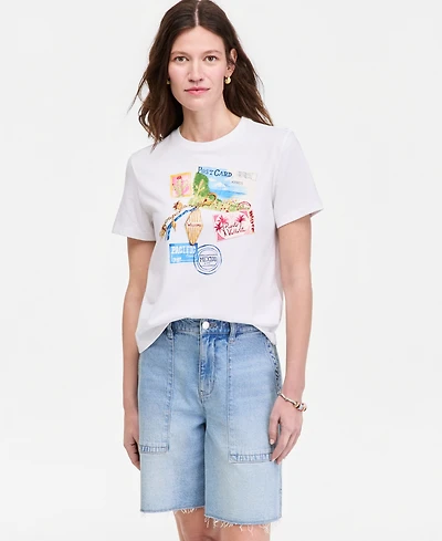 On 34th Women's Paradise Postcard Graphic T-Shirt, Macy's Exclusive