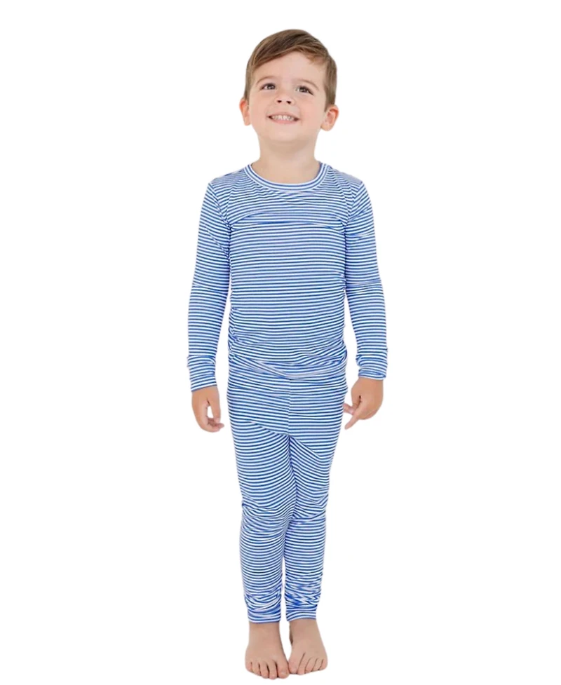 Motette Baby Boys Cobalt Stripe Pajama Set