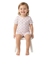 Motette Baby Girls Pink Posy Pajama Set