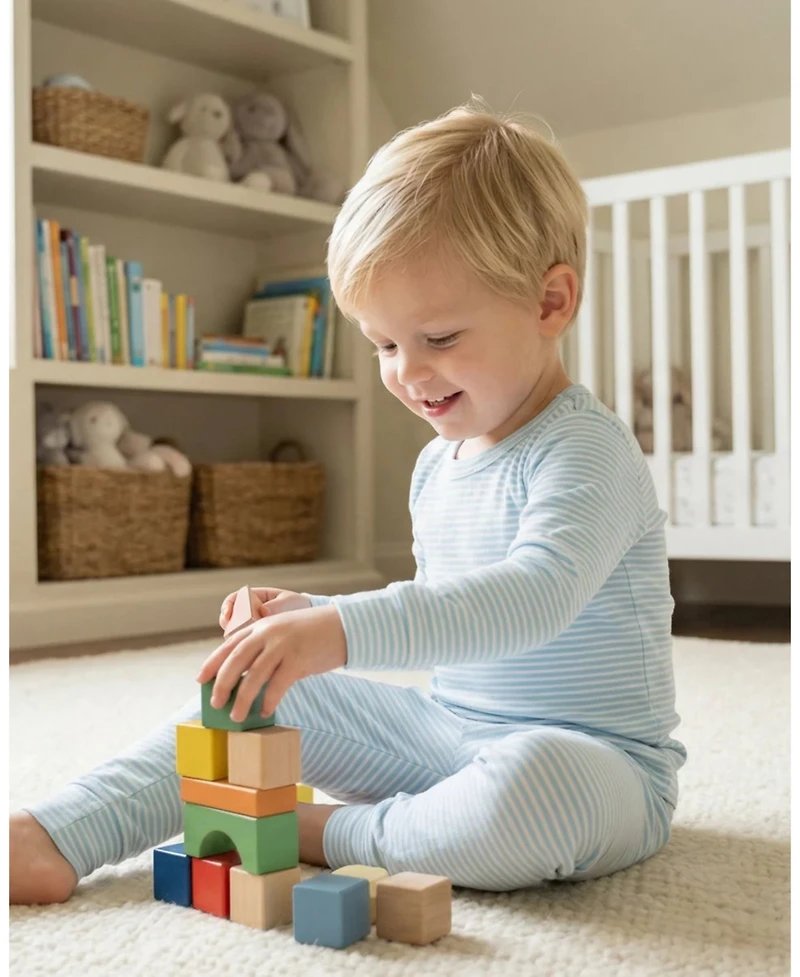 Motette Baby Boys Seaside Stripe Pajama Set
