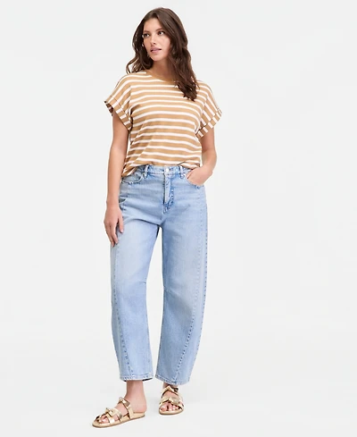 On 34th Women's Primavera Stripe Roll-Cuff Top, Macy's Exclusive