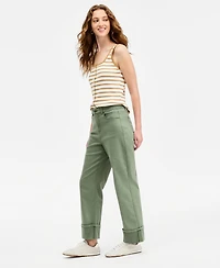 On 34th Women's High-Rise Cuffed Wide-Leg Ankle Pants, Macy's Exclusive