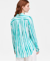 On 34th Women's Button-Front Crepe Shirt, Created for Macy's