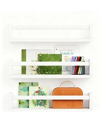 Yigii Floating Shelves Wall Wood Bookshelf Nursery Organizer Set 3