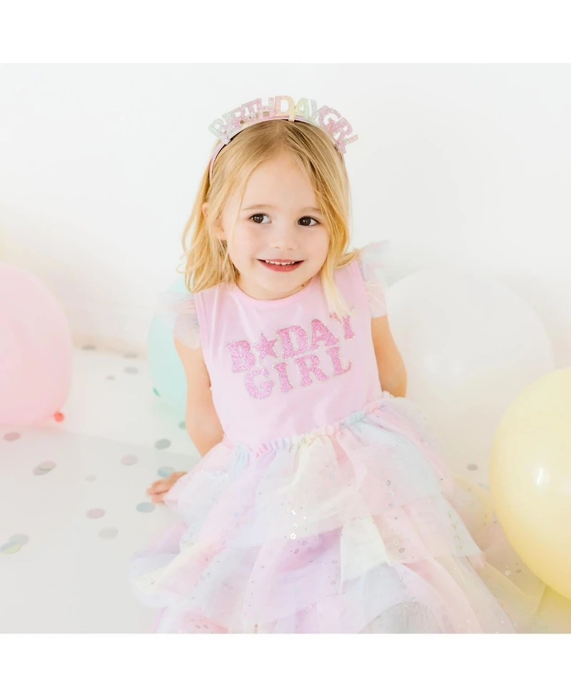 Sweet Wink Little Girls Birthday Fairy Dust Short Sleeve Tutu Dress