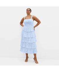 City Chic Women's Plus Daniela Ruffle Tier Dress