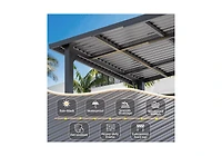 Aecojoy 20' x 10' Hardtop Gazebo Outdoor Pergola Lean to Metal Pergolas